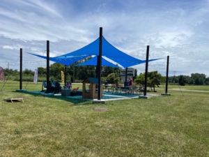 Awning in the yard