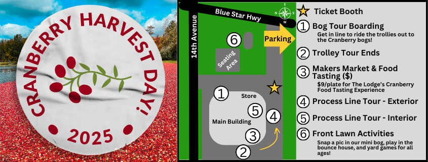 Map for Cranberry Harvest Day